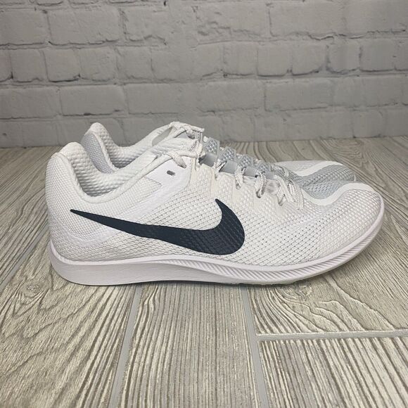 Nike Zoom Rival Distance Track Shoes Men’s 8 White Gray DC8725-100 Spikes New - Picture 1 of 8